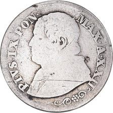 Moeda, ESTADOS ITALIANOS, PAPAL STATES, Pius IX, 10 Soldi, 50 Centesimi, 1867