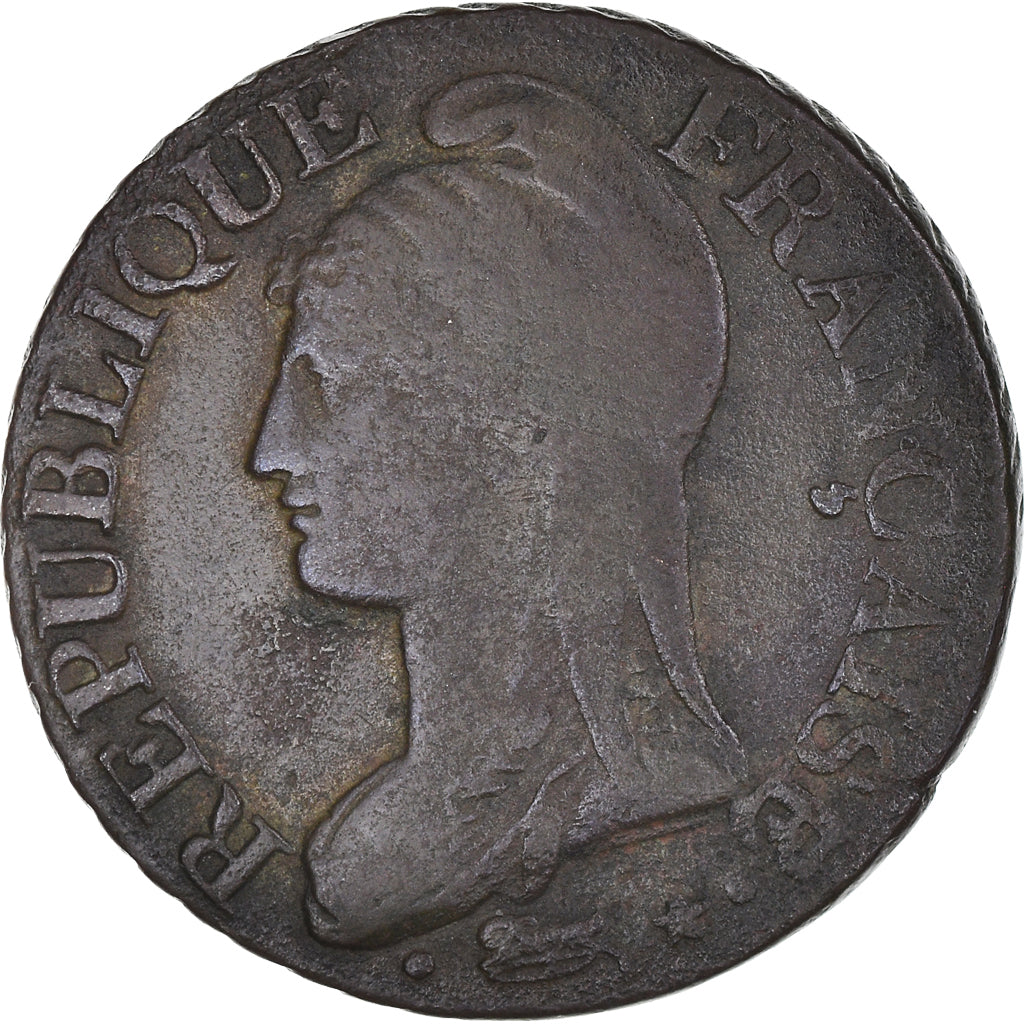Coin, France, Dupré, 5 Centimes, AN 8, Geneva, VF(30-35), Bronze, KM:640.6