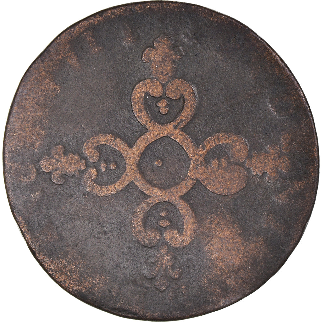 Coin, France, Louis XIV, Six deniers dits « dardenne », 6 Deniers, 1711