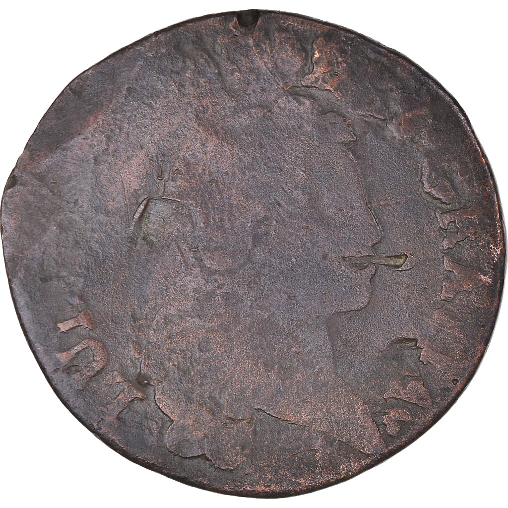 Moneda, Francia, Liard, 1720, BC+, Cobre, Gadoury:270