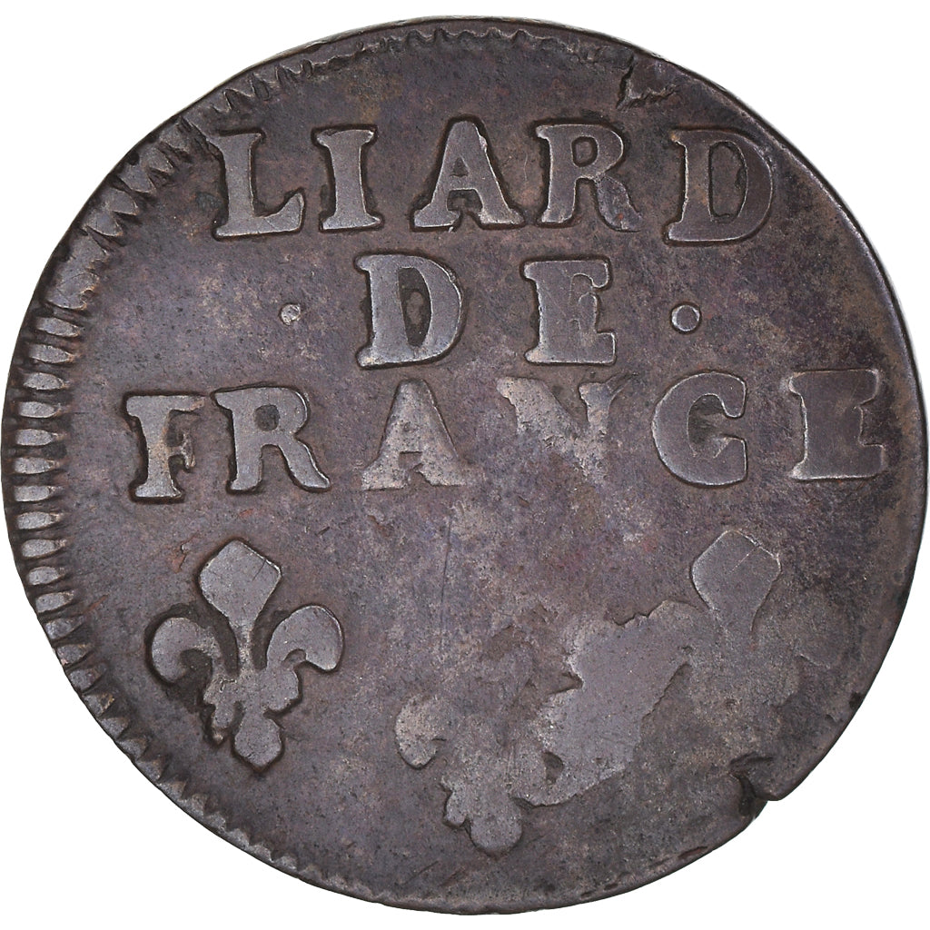 Coin, France, Louis XIV, Liard de France au buste âgé, troisième type, Liard