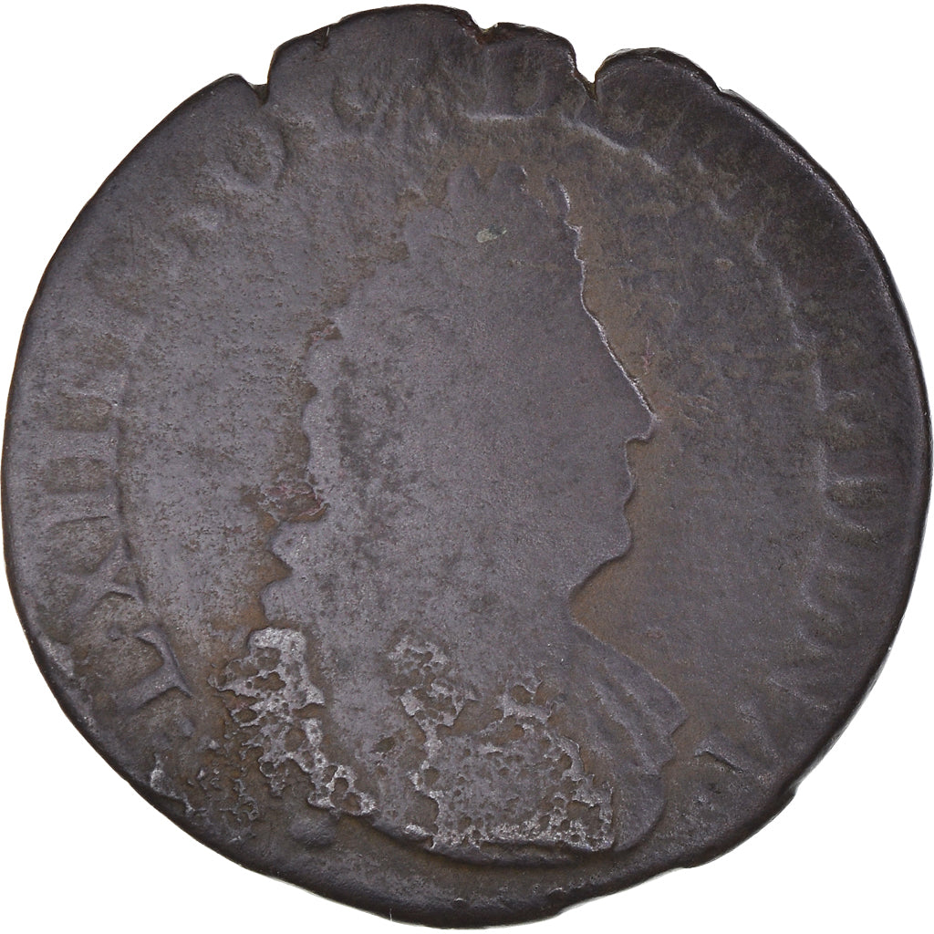 Munten, Frankrijk, Louis XIV, Quatre deniers de Strasbourg, 4 Deniers, 1696
