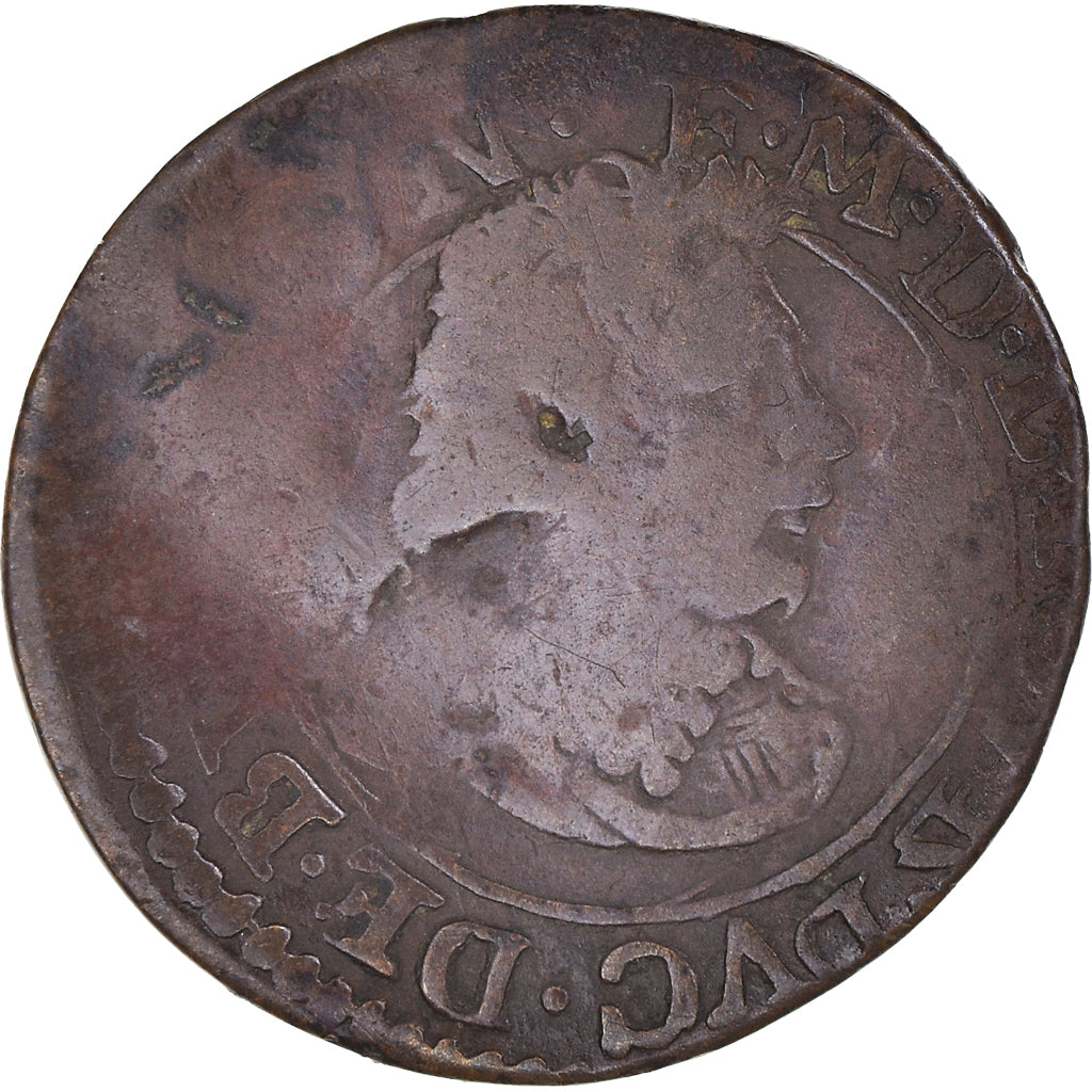 Monnaie, France, Double Tournois, 1638, Sedan, TB, Cuivre, CGKL:580
