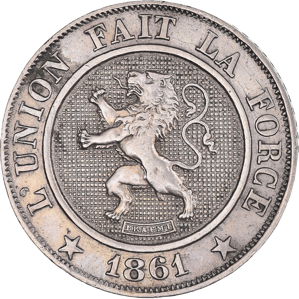 Monnaie, Belgique, Leopold I, 10 Centimes, 1861, Bruxelles, TTB+, Cupro-nickel