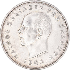 Coin, Greece, Paul I, 20 Drachmai, 1960, EF(40-45), Silver, KM:85