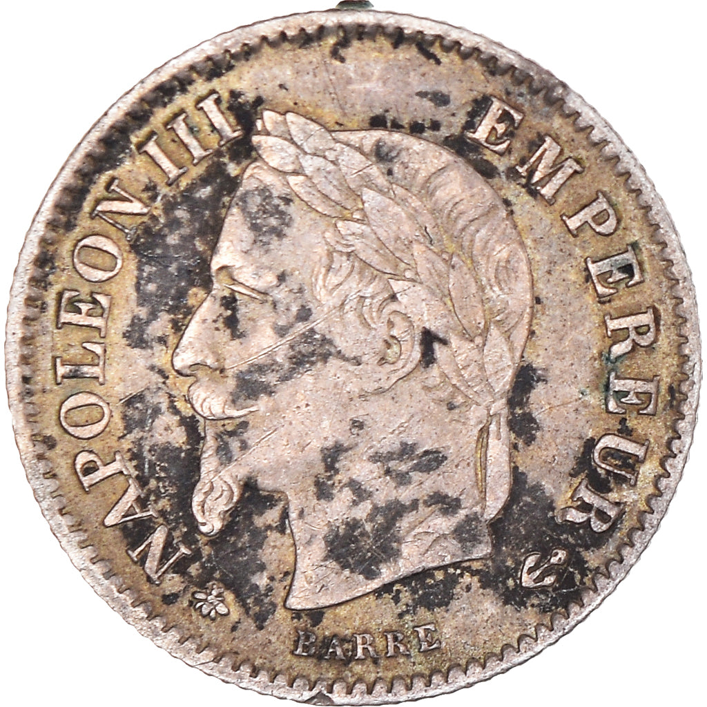 Moneda, Francia, 20 Centimes, BC+, Plata, Gadoury:309