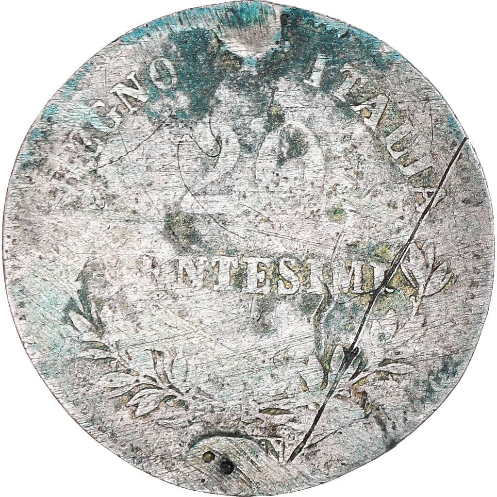 Coin, Italy, Vittorio Emanuele II, 20 Centesimi, 1863, VF(20-25), Silver