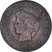 Moneta, Francia, 5 Centimes, 1872, MB, Rame, Gadoury:157a