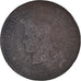 Moeda, França, Cérès, 5 Centimes, 1879, Paris, VG(8-10), Bronze, KM:821.1