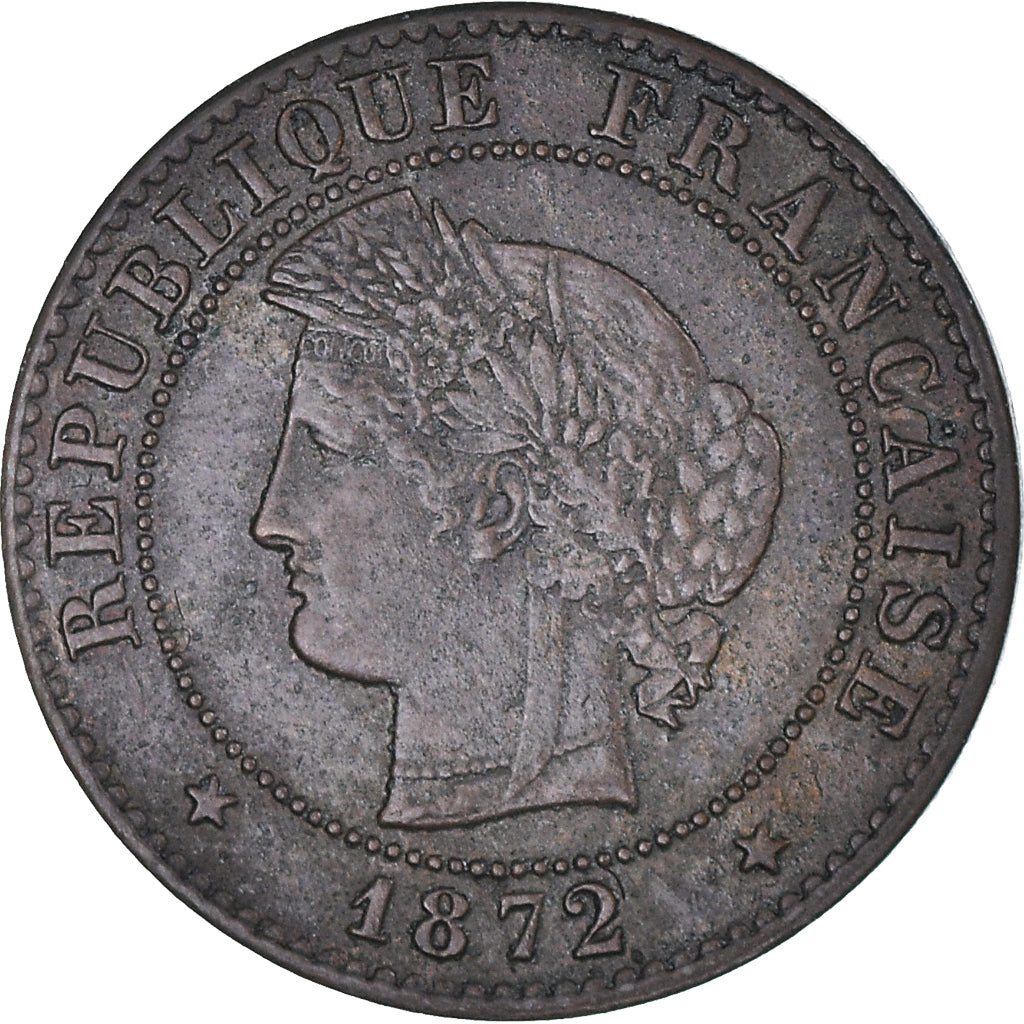 Münze, Frankreich, Cérès, Centime, 1872, Paris, SS+, Bronze, KM:826.1
