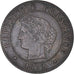 Moneta, Francja, Cérès, Centime, 1872, Paris, AU(50-53), Brązowy, KM:826.1