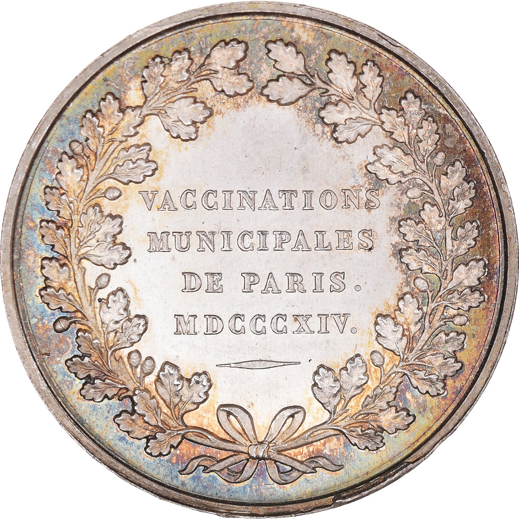 França, Token, Médecine, Vaccinations Municipales de Paris, 1814, Depaulis