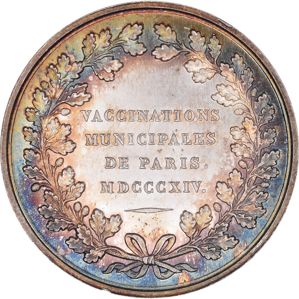 France, Token, Médecine, Vaccinations Municipales de Paris, 1814, Depaulis