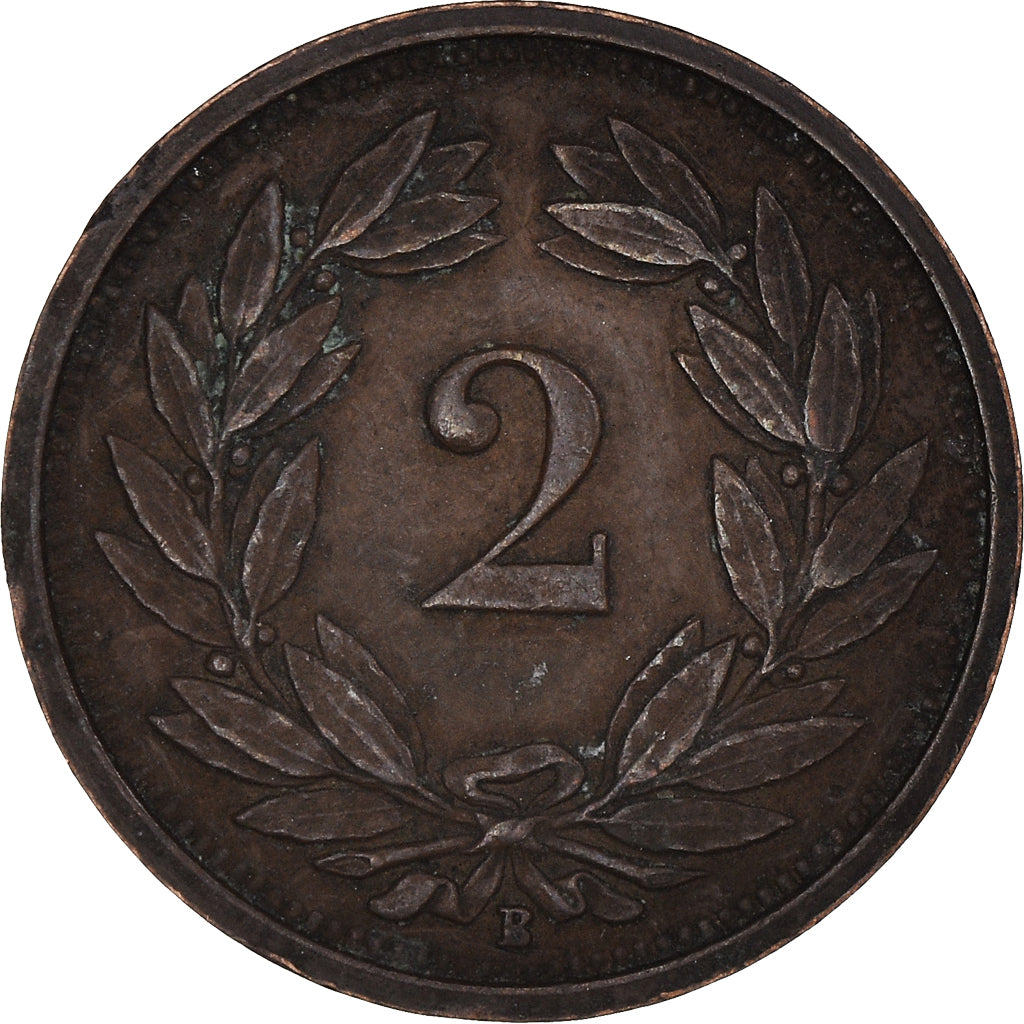 Coin, Switzerland, 2 Rappen, 1925, Bern, EF(40-45), Bronze, KM:4.2