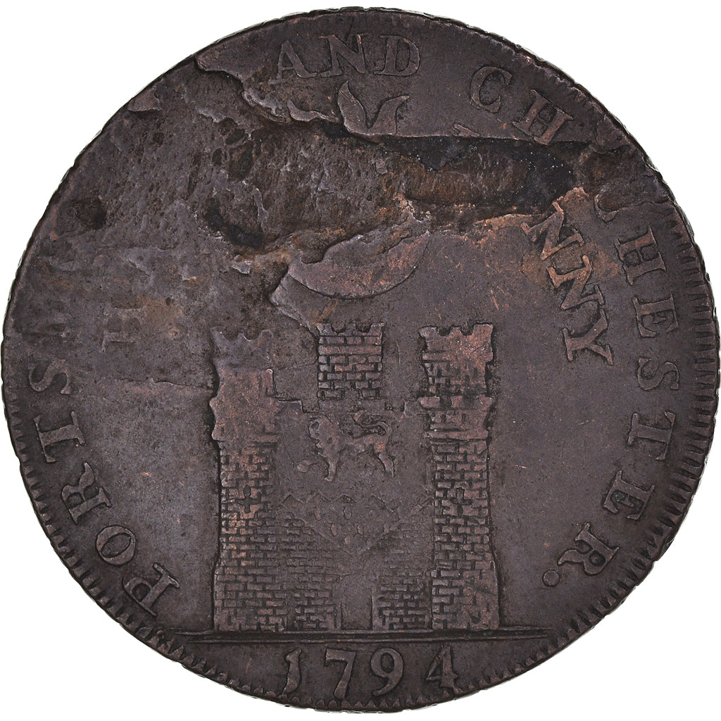 Reino Unido, Halfpenny Token, John Howard, 1794, VF(30-35), Cobre