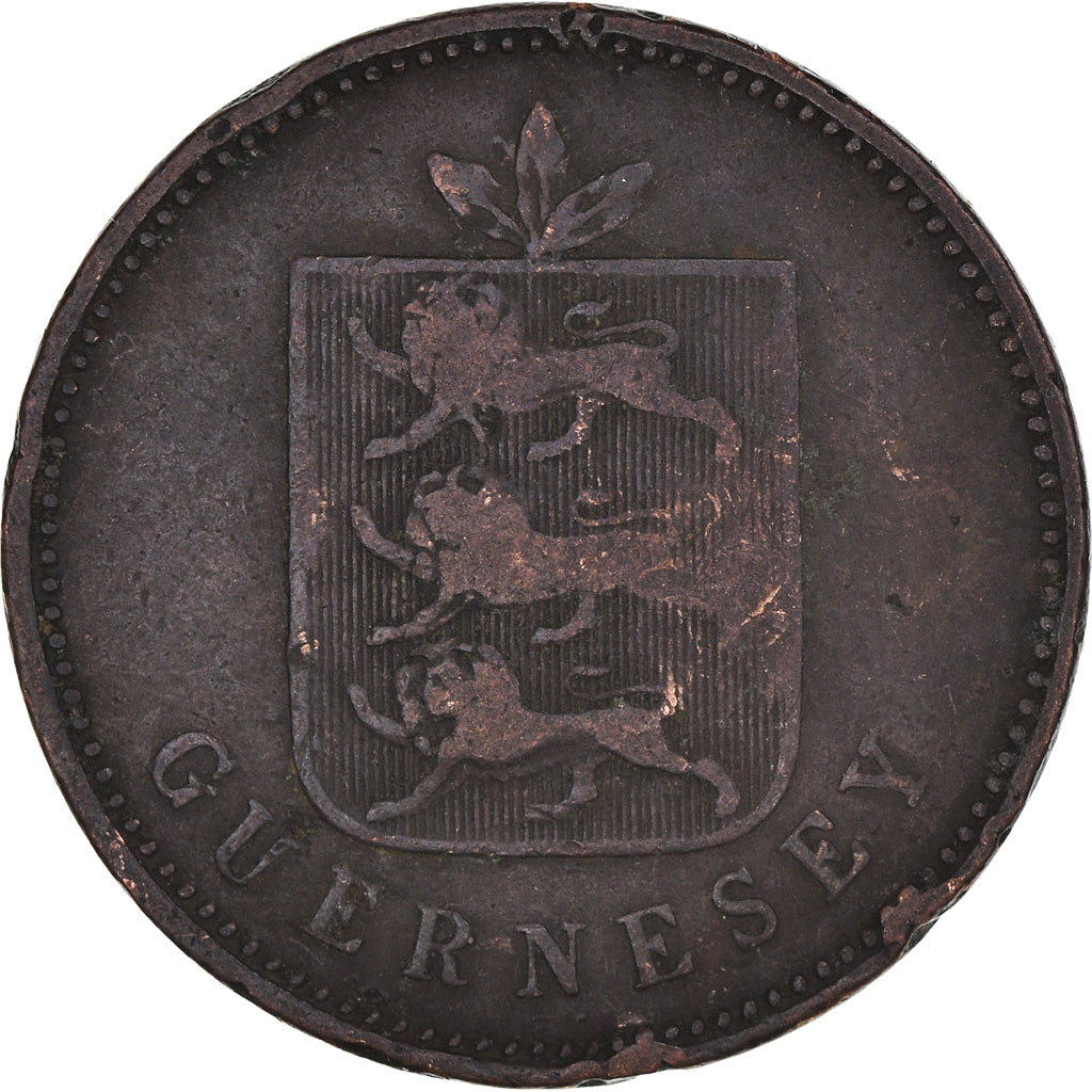 Coin, Guernsey, 4 Doubles, 1830, Heaton, VF(20-25), Copper, KM:2