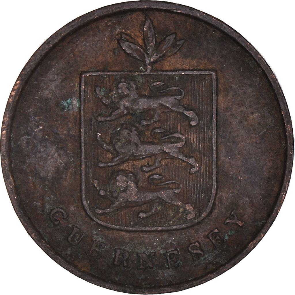 Coin, Guernsey, Double, 1830, Heaton, VF(30-35), Copper, KM:1