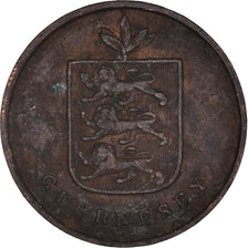 Coin, Guernsey, Double, 1830, Heaton, VF(30-35), Copper, KM:1