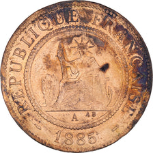 Coin, FRENCH INDO-CHINA, Cent, 1885, Paris, EF(40-45), Bronze, KM:1