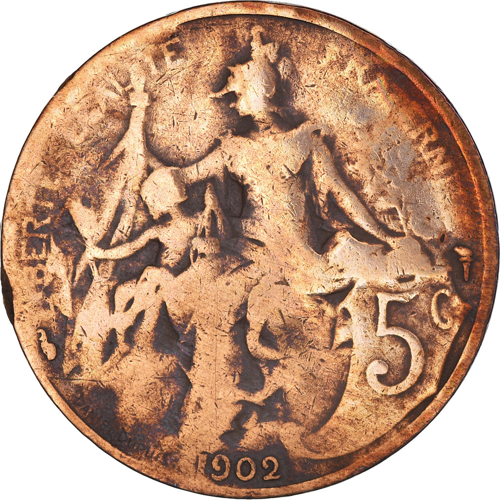 Coin, France, Dupuis, 5 Centimes, 1902, Paris, VF(20-25), Bronze, KM:842