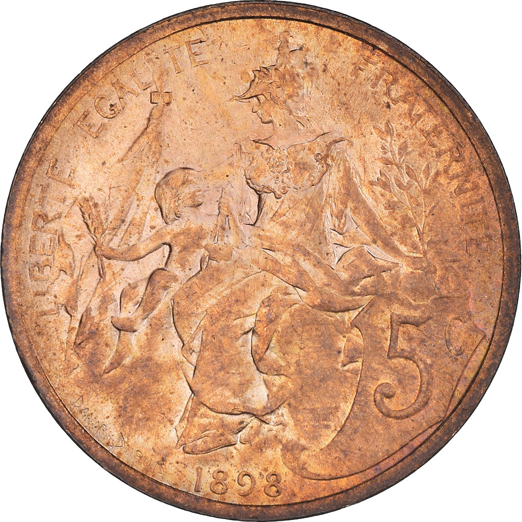 Coin, France, Dupuis, 5 Centimes, 1898, Paris, MS(60-62), Bronze, KM:842