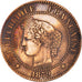 Moneta, Francja, Cérès, 2 Centimes, 1879, Paris, AU(55-58), Brązowy