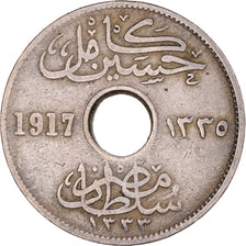 Moneda, Egipto, Hussein Kamil, 5 Milliemes, 1917/AH1335, MBC, Cobre - níquel