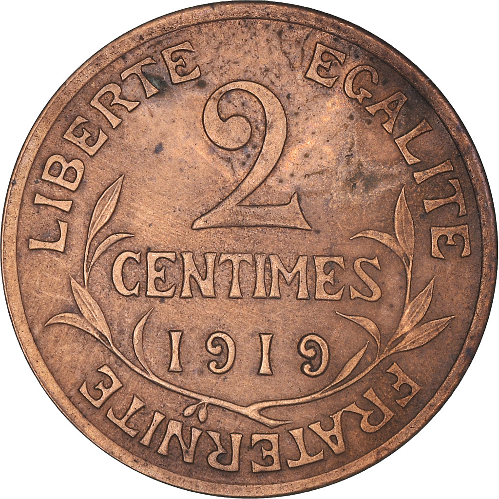 Moneta, Francia, Dupuis, 2 Centimes, 1919, Paris, BB+, Bronzo, KM:841