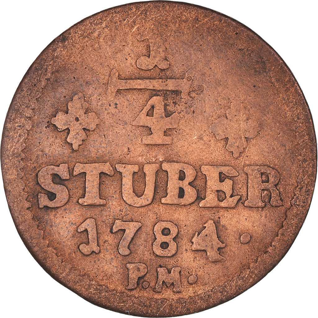 Coin, German States, JULICH-BERG, Karl Theodor, 1/4 Stüber, 1784, VF(30-35)