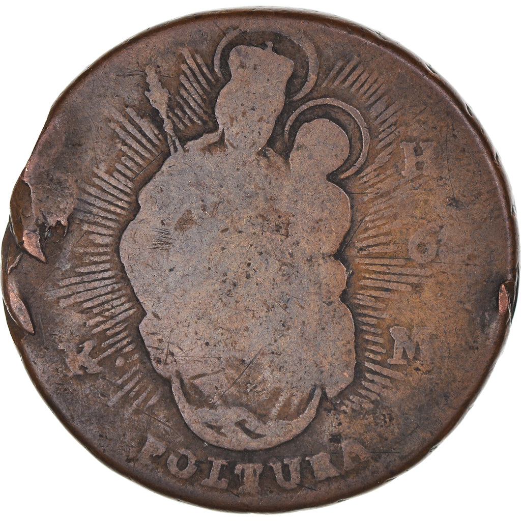 Moneta, Ungheria, Maria Theresia, Poltura, 1763, Vienna, MB, Rame, KM:377.2