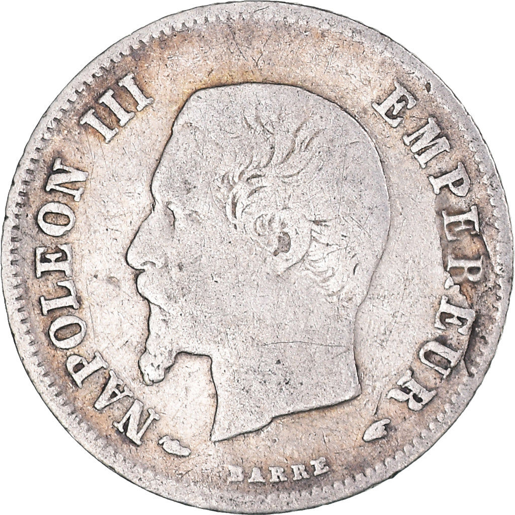 Moneda, Francia, Napoleon III, Napoléon III, 20 Centimes, 1854, Paris, BC+