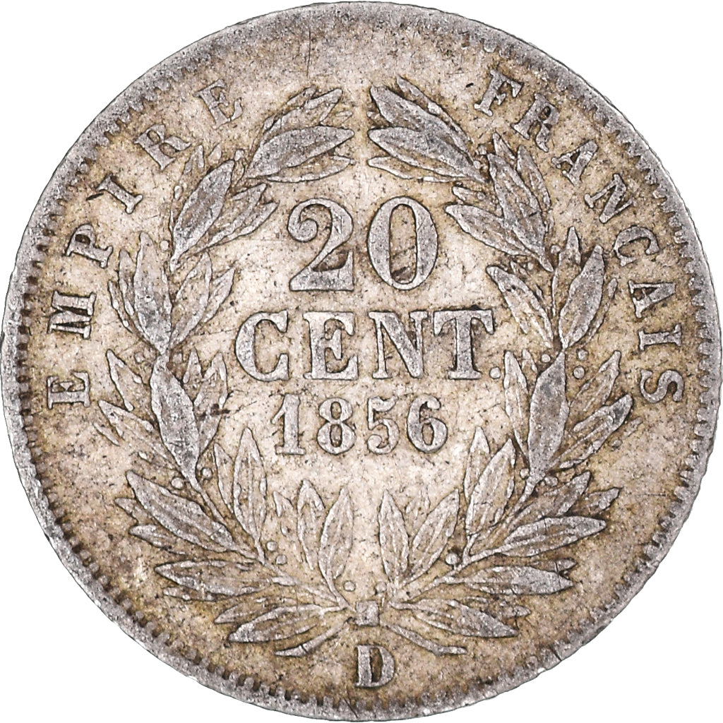 Munten, Frankrijk, Napoleon III, Napoléon III, 20 Centimes, 1856, Lyon, FR+