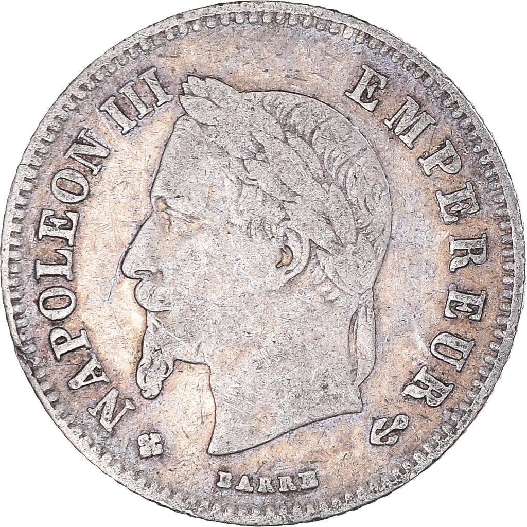 Moneda, Francia, Napoleon III, Napoléon III, 20 Centimes, 1866, Strasbourg