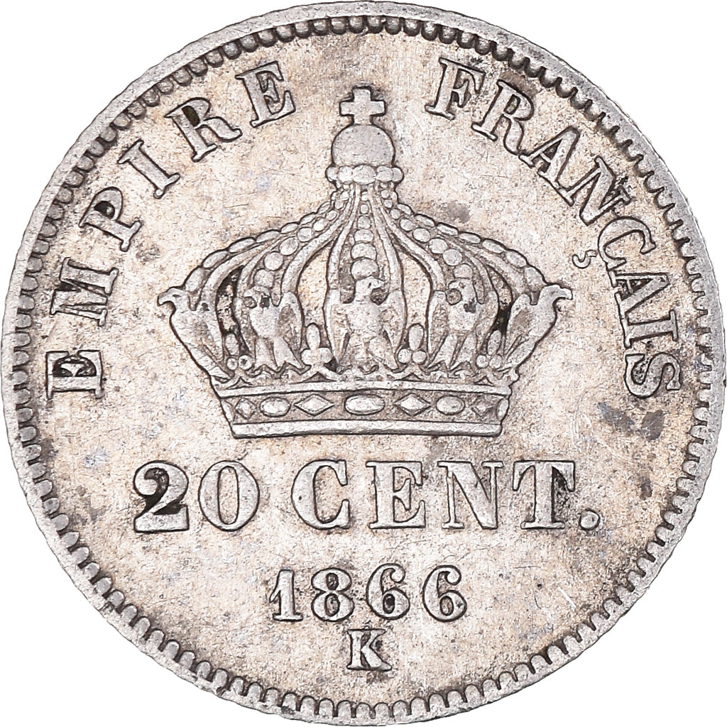 Münze, Frankreich, Napoleon III, Napoléon III, 20 Centimes, 1866, Bordeaux