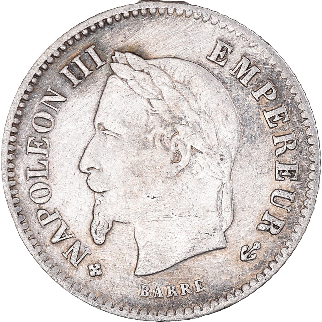 Moneda, Francia, Napoleon III, Napoléon III, 20 Centimes, 1868, Strasbourg