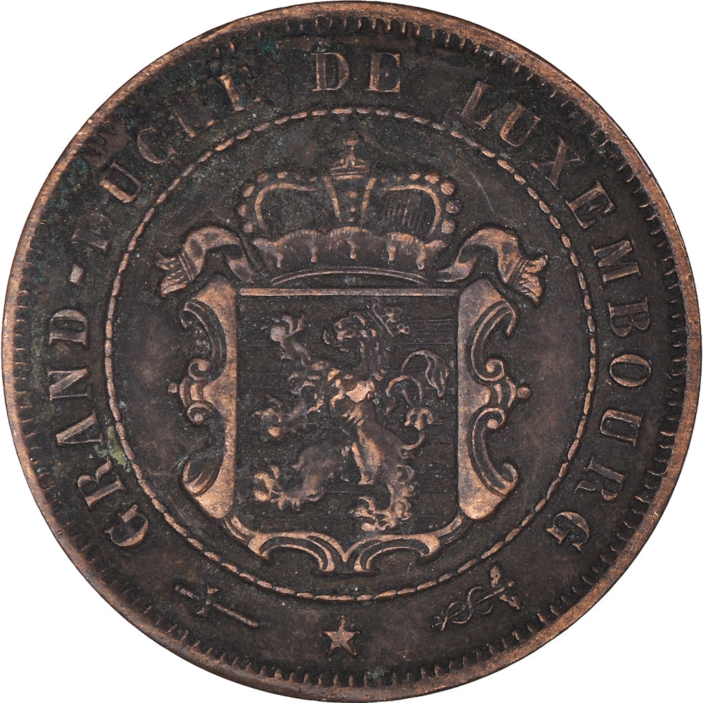 Coin, Luxembourg, William III, 2-1/2 Centimes, 1901, Utrecht, VF(30-35), Bronze