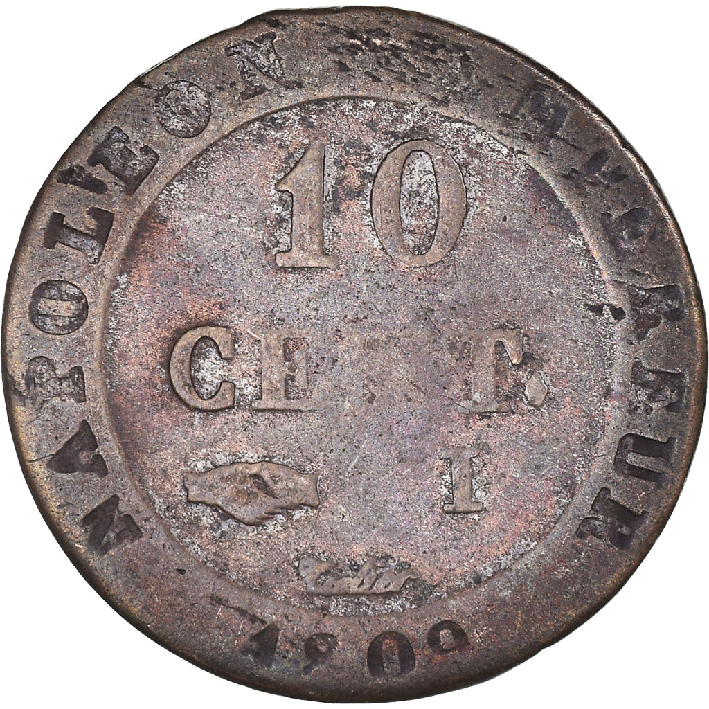 Coin, France, Napoléon I, 10 Centimes, 1809, Limoges, VF(20-25), Billon