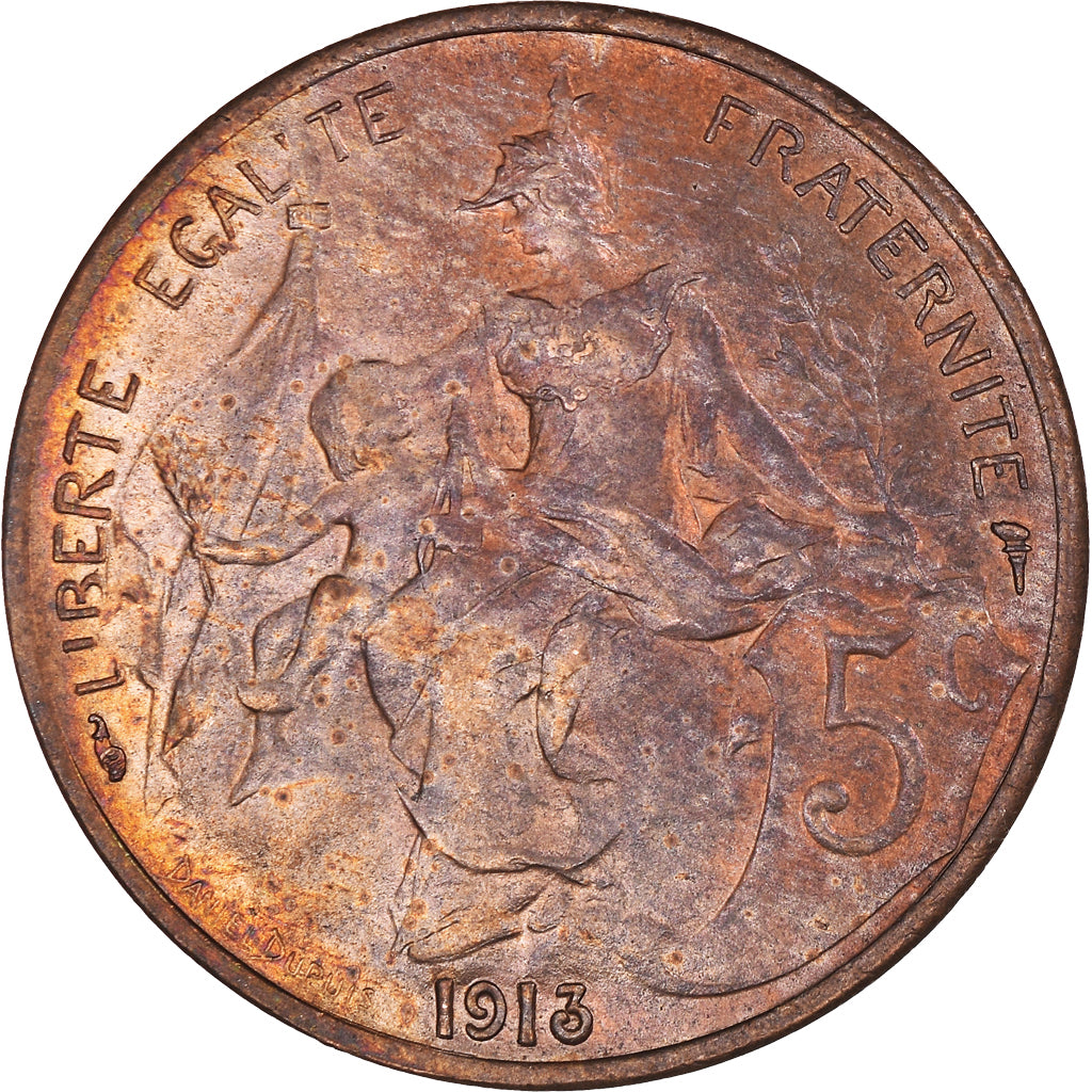 Coin, France, Dupuis, 5 Centimes, 1913, Paris, AU(55-58), Bronze, KM:842