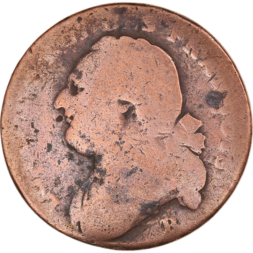 Coin, France, 12 deniers françois, 12 Deniers, 1791, Rouen, F(12-15), Bronze