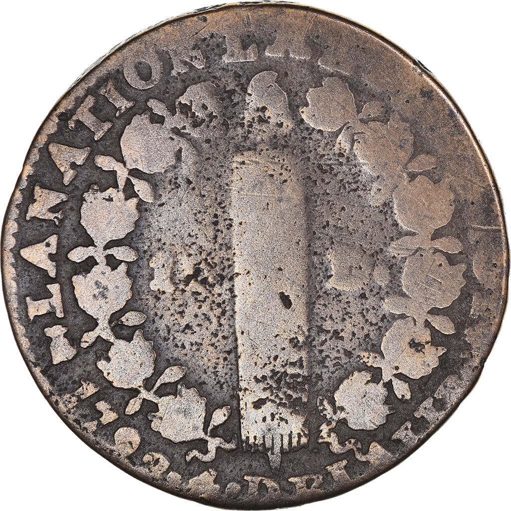Coin, France, 12 deniers françois, 12 Deniers, 1792⸱4, Nantes, F(12-15)