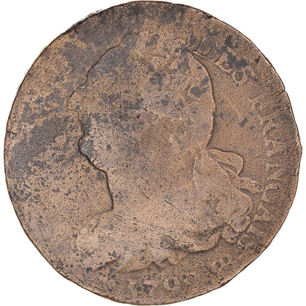 Coin, France, 2 sols français, 2 Sols, 1792, Strasbourg, VF(20-25), Bronze