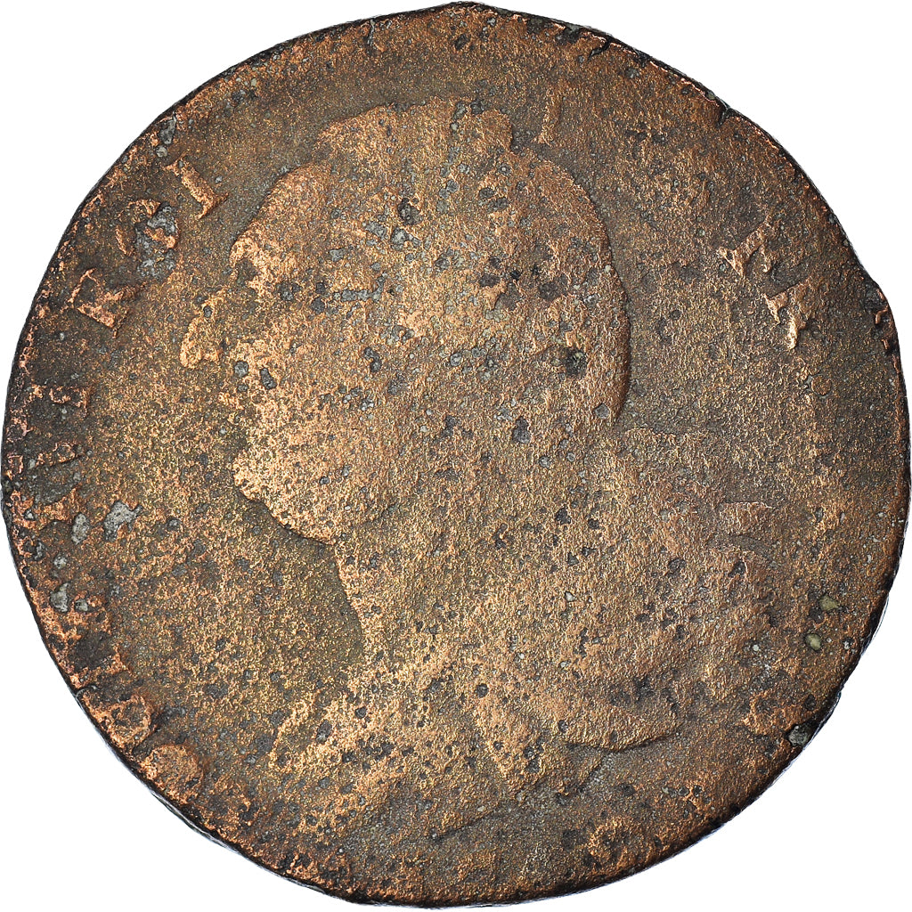 Coin, France, 2 Sols, 1792 / AN 4, F(12-15), Bronze, Gadoury:25