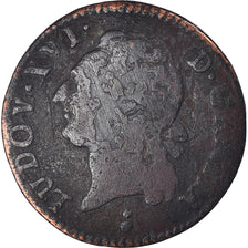 Moeda, França, Louis XVI, 1/2 Sol ou 1/2 sou, 1/2 Sol, 1788, Metz, VF(20-25)