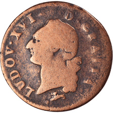 Moneda, Francia, Louis XVI, Sol ou sou, Sol, 1788, Orléans, BC, Cobre