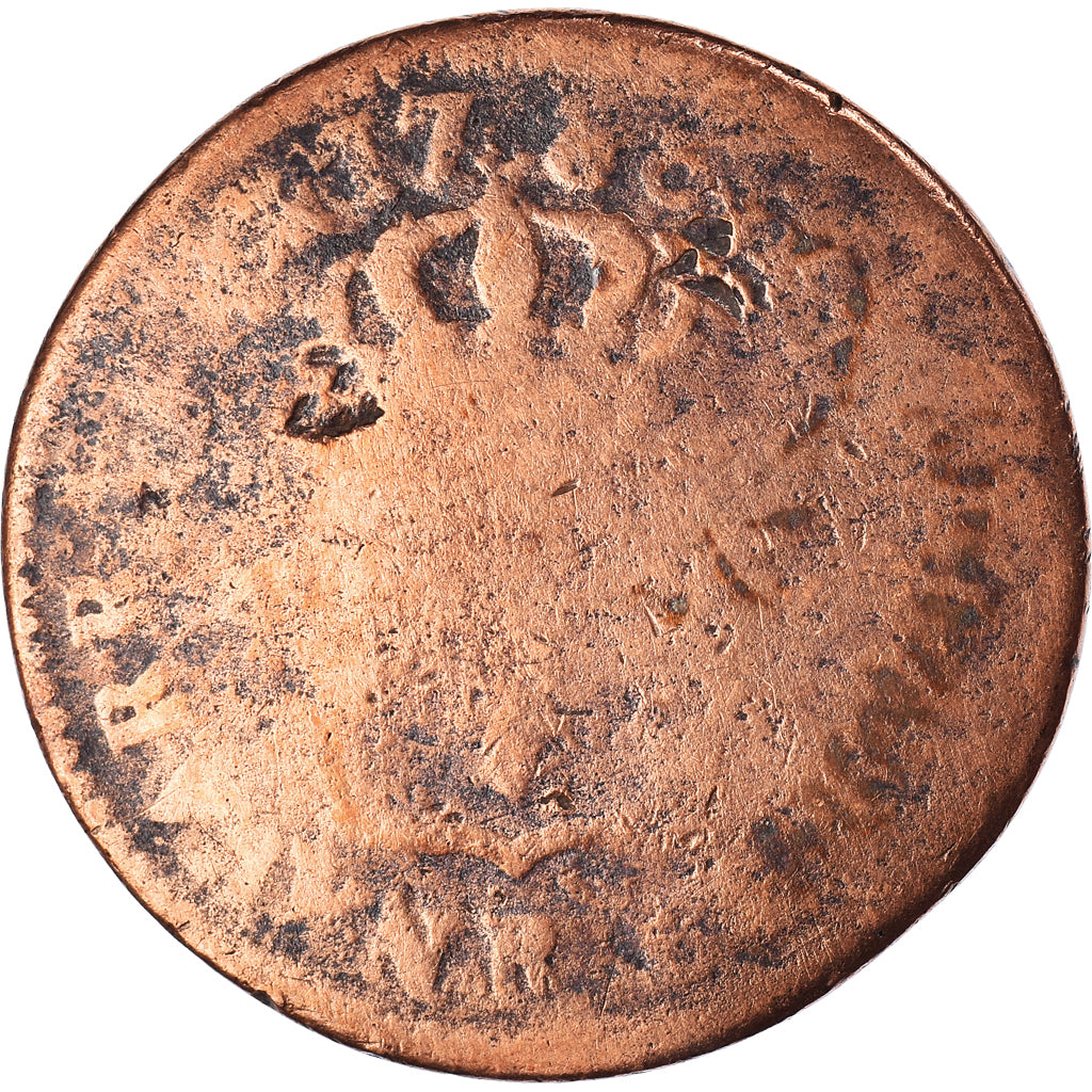 Moneda, Francia, Louis XVI, Sol ou sou, Sol, 1788, Orléans, BC, Cobre