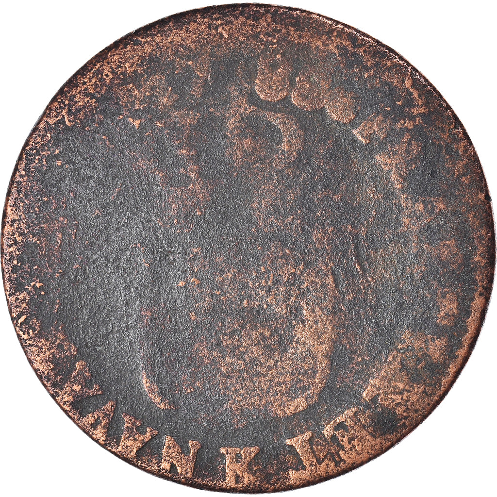 Munten, Frankrijk, Louis XVI, Sol ou sou, Sol, 1788, Bordeaux, ZG+, Koper
