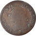 Coin, France, Louis XVI, Sol ou sou, Sol, 1791, Paris, VF(20-25), Copper