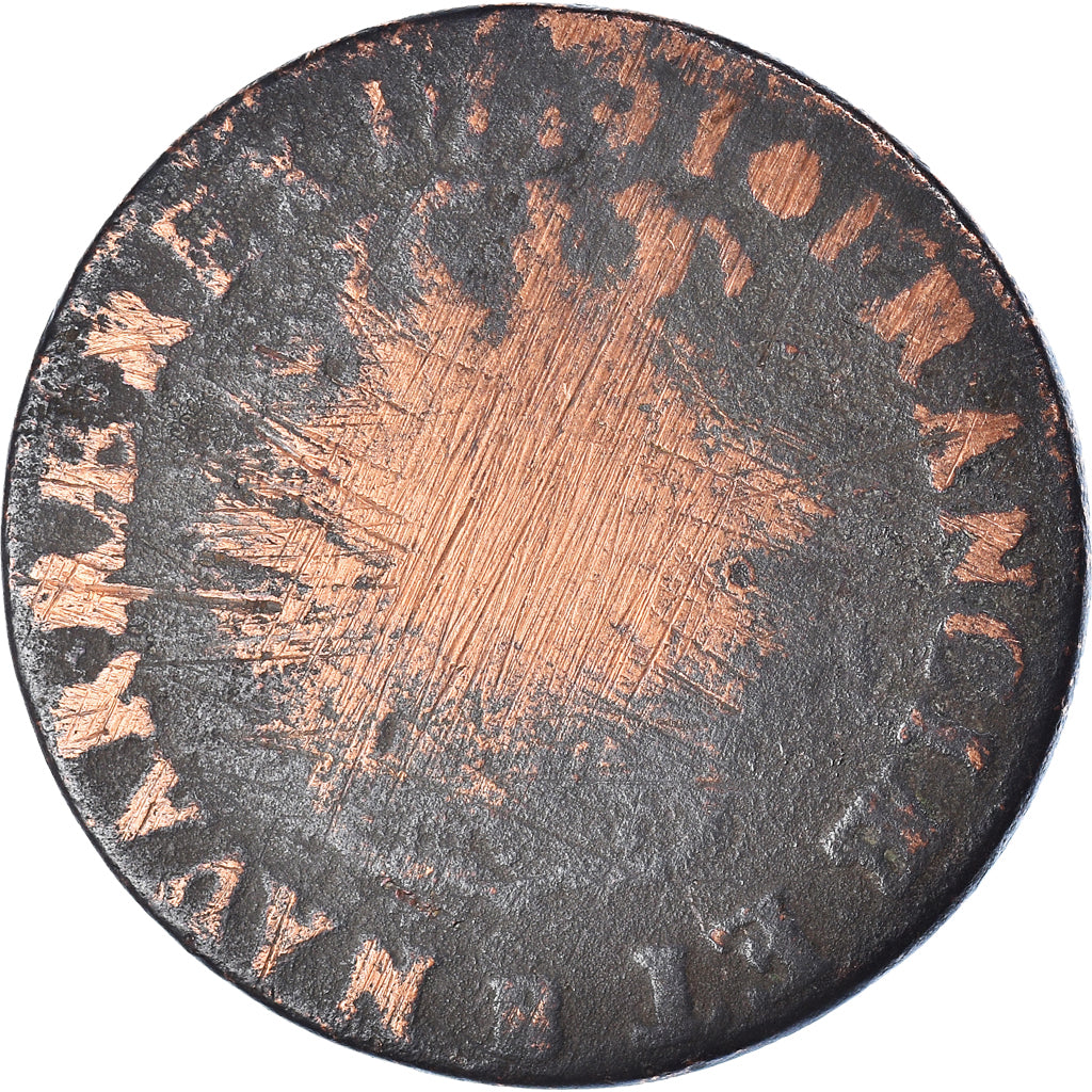 Coin, France, Louis XVI, Sol ou sou, Sol, 1791, Rouen, F(12-15), Copper