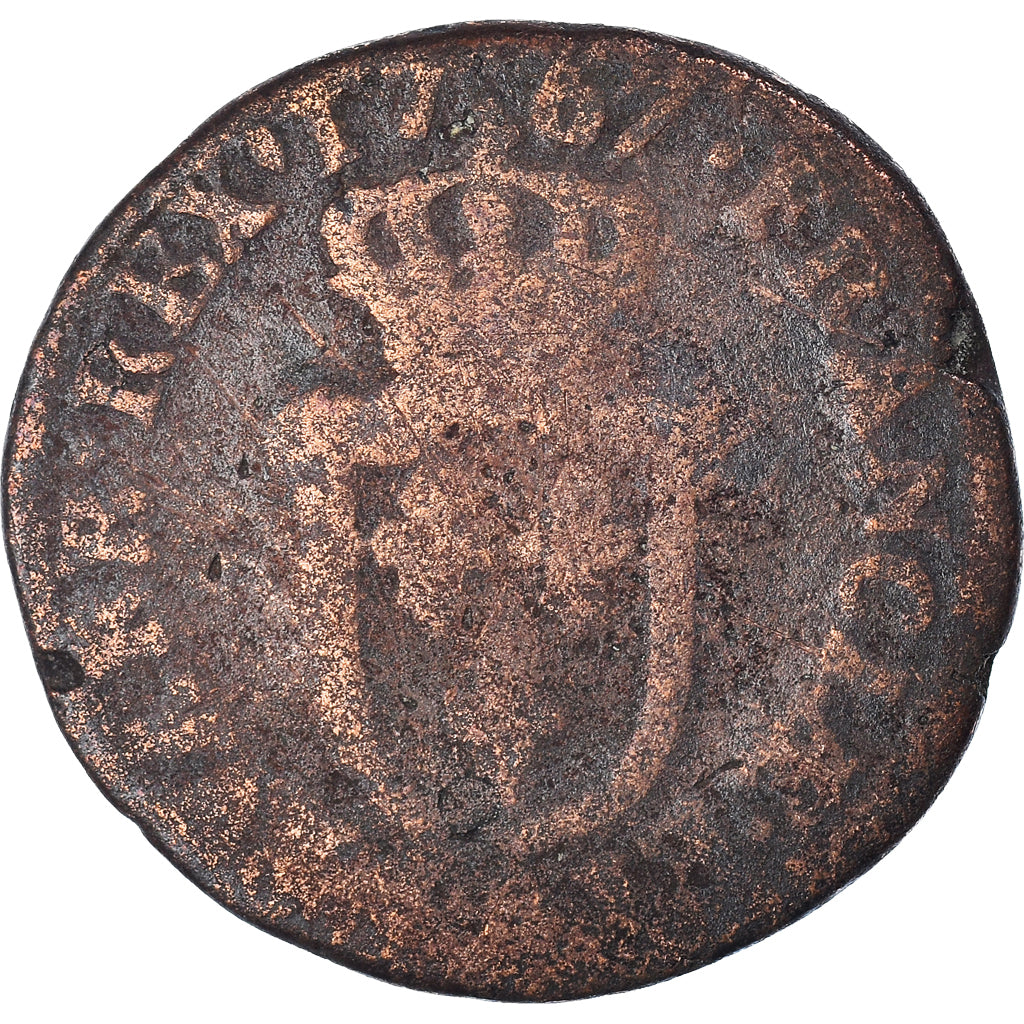 Moneda, Francia, Louis XV, Demi sol d'Aix, 1/2 Sol, 1767, Aix, BC+, Cobre