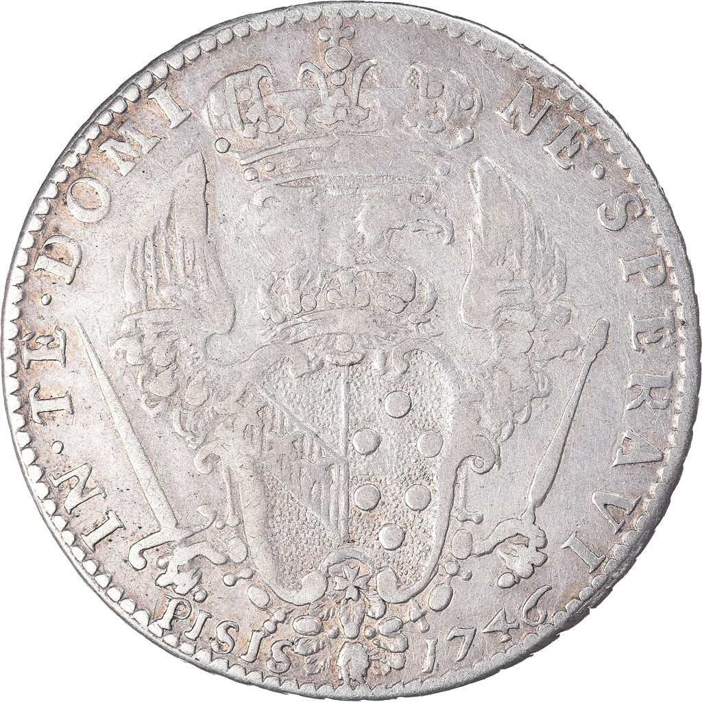 Moneta, DEPARTAMENTY WŁOSKIE, TUSCANY, Francesco III, as Emperor Francis I, 1/2